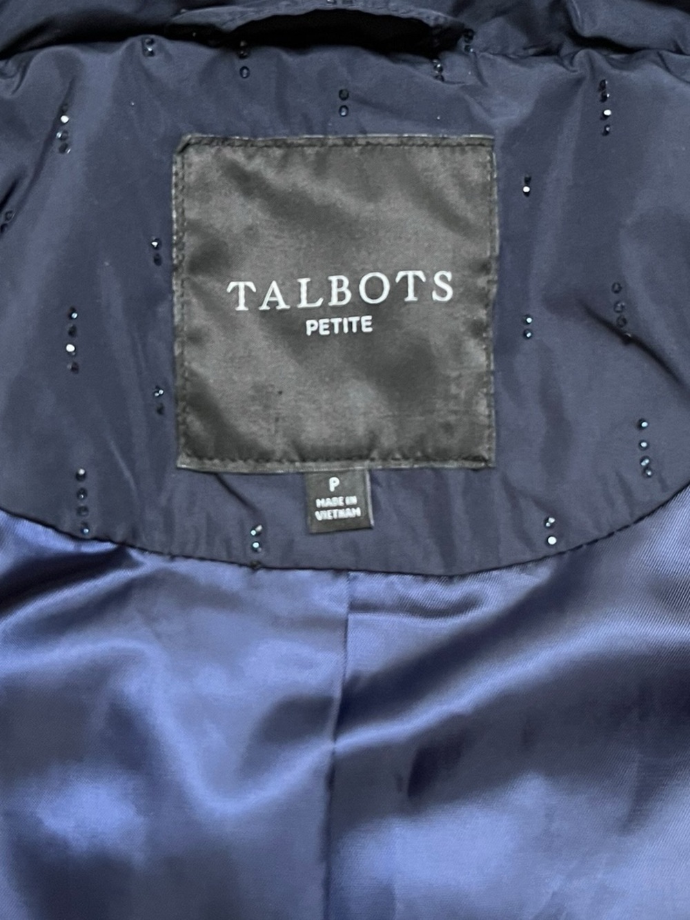 Talbots Petite Studded Quilted Puffer Jacket – Petite XS - Picture 4 of 6